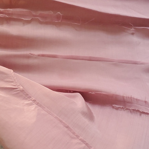 VINTAGE Homemade Pink Blazer with Attached Decorative Lace Shawl L - Picture 5 of 9